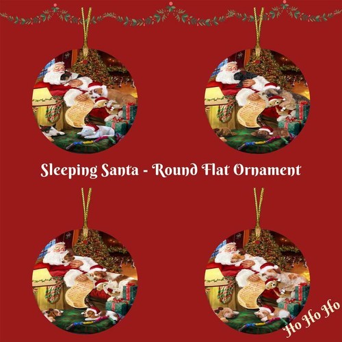 Babbo natale dorme con regali - babbo,
