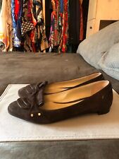 FRATELLI ROSSETTI LUSSO BALLERINE CAMOSCIO DARK BROWN ORIGINAL 40 EUR 10 US 7 UK