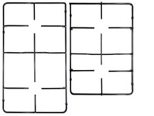 Kit 2 Griglie per Cucina Piano Cottura NARDI BH40 FH40 MH40 4 fuochi gas