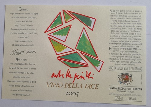 Etichetta vino pace 2005 - etichetta,