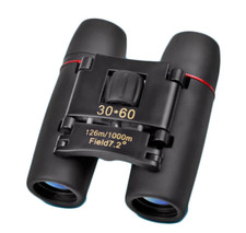 MINI BINOCOLO CANNOCCHIALE ZOOM 30 X 60 PIEGHEVOLE ANTIRIFLESSO CON FODERO