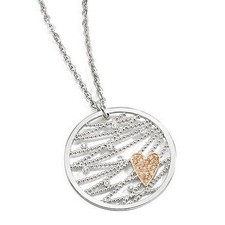 Collana MORELLATO nuova Acciaio da Donna cuore placcato giallo zirconi 44 cm.