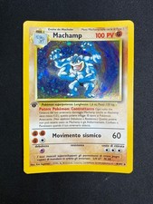 Pokemon Machamp 8/102 Set Base Rara Holo Prima Edizione Wizards IT Carte Vintage
