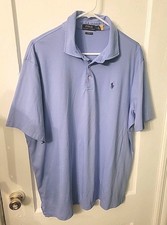 Polo Ralph Lauren vestibilità classica taglia XL logo TG manica corta blu camicia colletto 