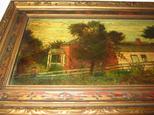 Antico dipinto olio - , legno