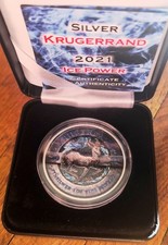 1 oz argento Krugerrand Ice Power Edition 2021, edizione 250 pezzi! difettoso