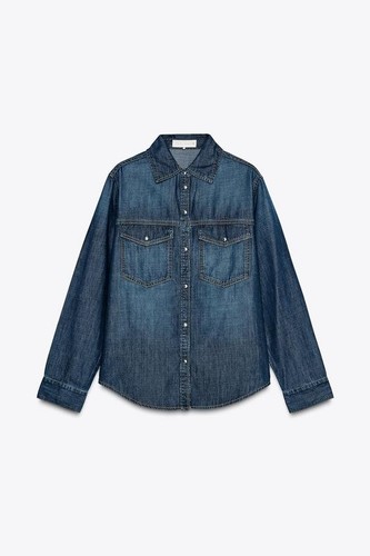 Zara women z1975 denim shirt - denim,
