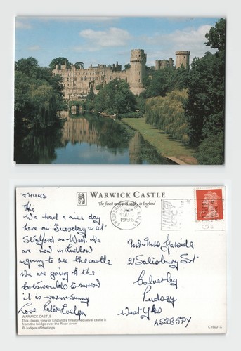 Postcard warwick castle - postcard,