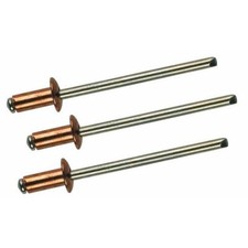 Rivetti Rame Maurer in Blister 3,4x9 mm Cf. 75Pz