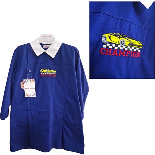 Grembiule scuola blu - , bottoni