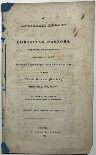 1836 apostolic legacy - 1836,