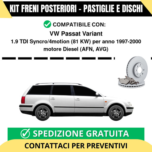 Kit freni posteriori per - kit,