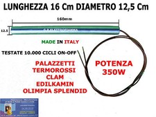CANDELETTA  STUFA  PELLET HT 12,5X160MM  350W- EDILKAMIN -ROYAL-THERMOROSSI -MCZ