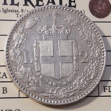 UMBERTO I 2 LIRE 1882 qSPL