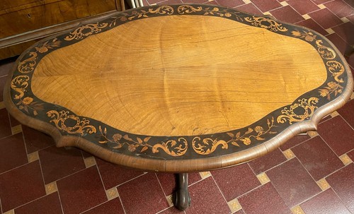 Tavolo sala intarsiato - tavolo, da