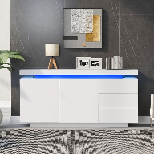Credenza led lucida - credenza, comò