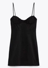 Zara Mini Abito Cotone Nero