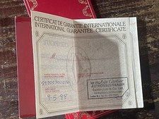 Cartier Libretto Garanzia