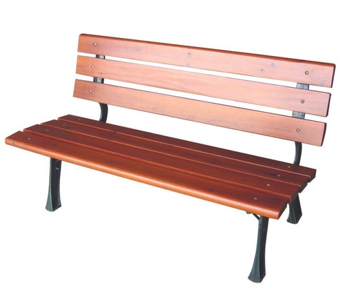 Panchina ghisa bronzata - , legno