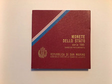 REPUBBLICA S.MARINO - 9 MONETE DIVISIONALI 1981 allegato foglio 4 Francobolli