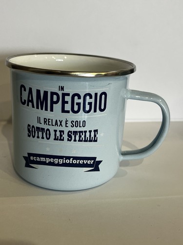 Tazza mug metallo smaltata h - tazza,