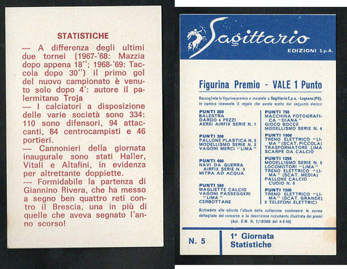 Figurina fotocalcio sagittario - figurina,