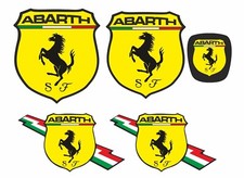Kit loghi adesivi 500/595 Abarth COPRILOGHI Stile FERRARI