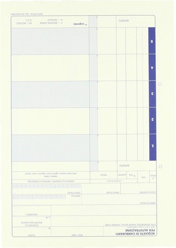 Blocco schede carburante data - blocco,