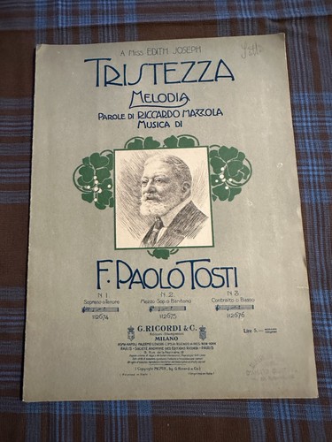 Spartito musicale tristezza - spartito,