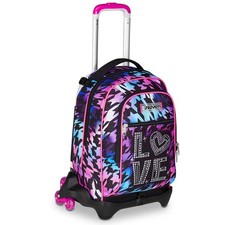 Trolley Seven Scuola 3 Ruote Jack Glow Love Zaino Sganciabile Elementari
