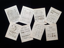 1754 BELLIN raro LOTTO di 8 in rame ing. di Asia, Cina, Giappone, Hokkaido, Corea...