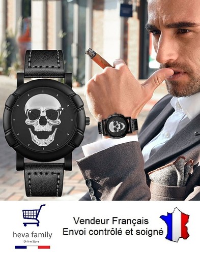 Montre homme cuir noir - montre,
