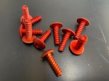 KIT 10 VITI IN ERGAL  ANODIZZATE ROSSE PER CARENE SCOOTER