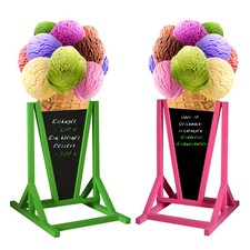 COLORATO Cavalletto pubblicitario Gelati Insegna In Legno Per Ristoranti