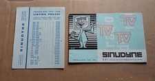 SINUDYNE - Catalogo + Listino prezzi Televisori Radio 1959-1960