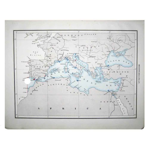 Antica mappa stampa - mappa/stampa, secolo