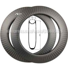 700C Ingranaggio Fisso Strada/Pista/Triathlon Bicicletta Carbonio Ruota Clincher Cerchi Tubeless