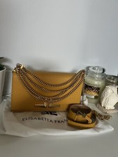 Elisabetta Franchi Borsa E Cintura Ocra