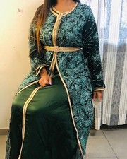 caftan 2 pezzi verde scura il