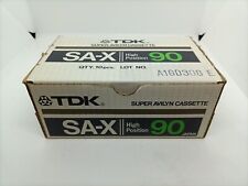 SCATOLA TDK SA-X 90 senza musicassette vergini cassette tape vintage