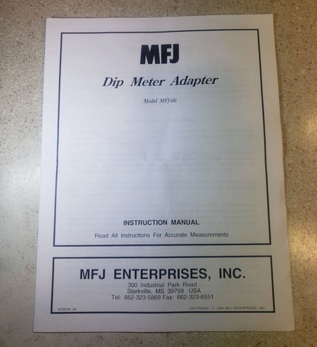 Mfj enterprises - mfj, mfj-66