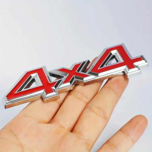 Emblema metallico rosso - , 3d