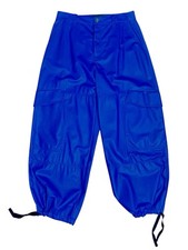 Pantaloni Cargo in Pelle Versace - Blu Elettrico - Taglia 48