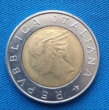 ERRORE DI CONIO 500 LIRE 1992