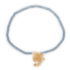 Cintura gioiello donna azzurra