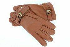 Guanti in Pelle Vintage Marroni Imbottiti in Lana Uomo Donna taglie S, M, L