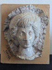 Angelo BIANCINI 1984 - Volto MADONNA su pannello Autografo - Ceramica Faenza