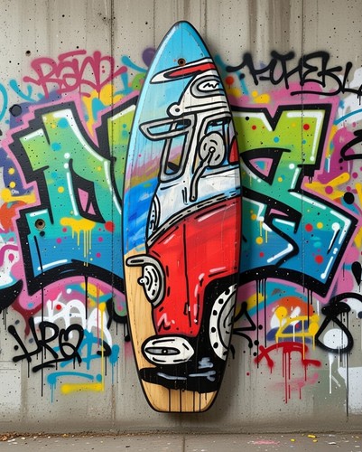 Mini tavola surf legno - surf, in