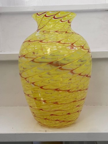 Grande vaso giallo murano - grande,
