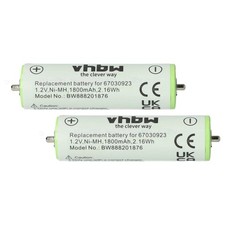 2x batteria per rasoio Panasonic ER-1511 ER161 ER1610 ER160 ER1611 ER-1611 1800mAh